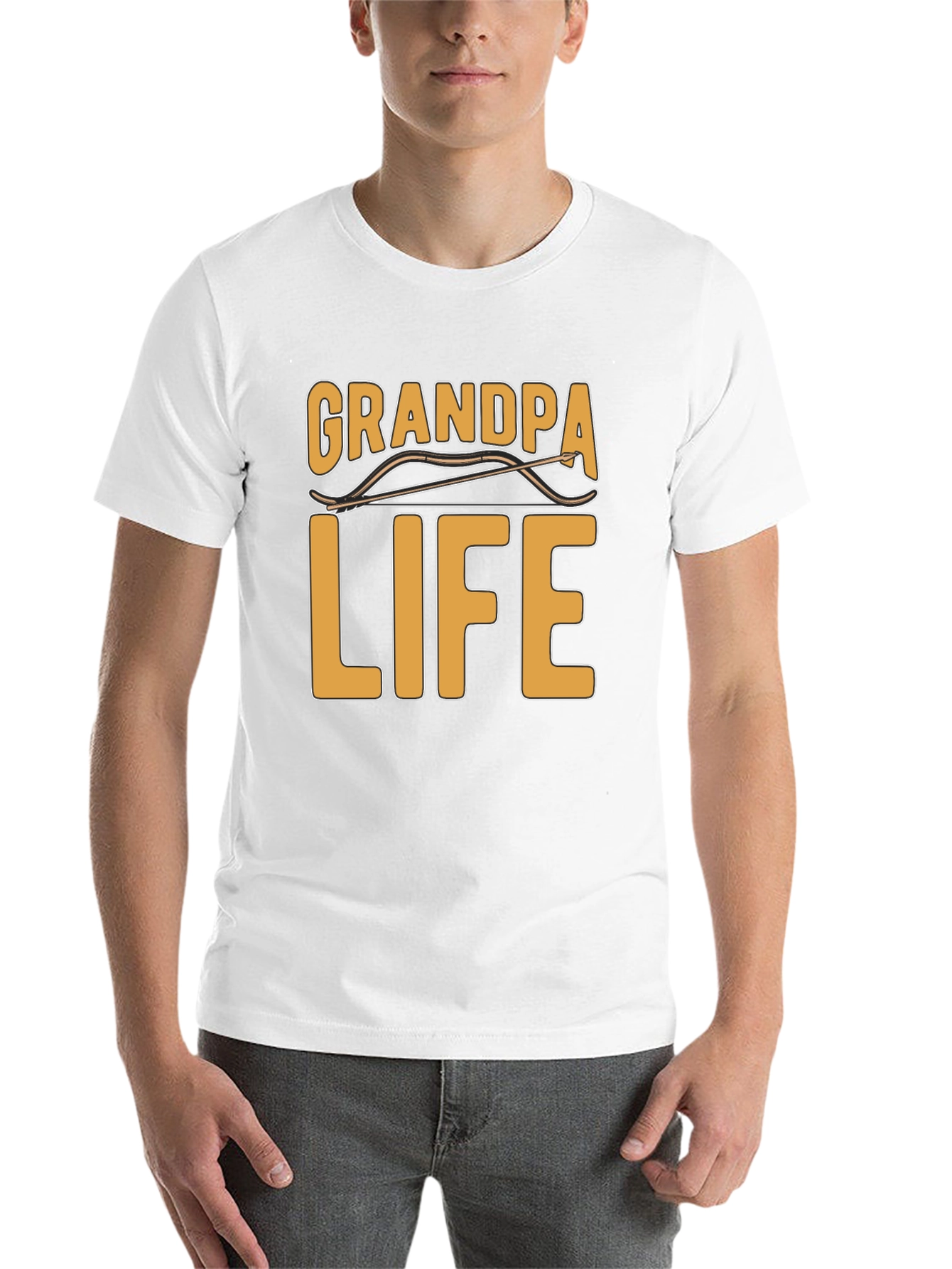 Grandpa Life Black T-Shirt, Archery Graphic Tee - 14
