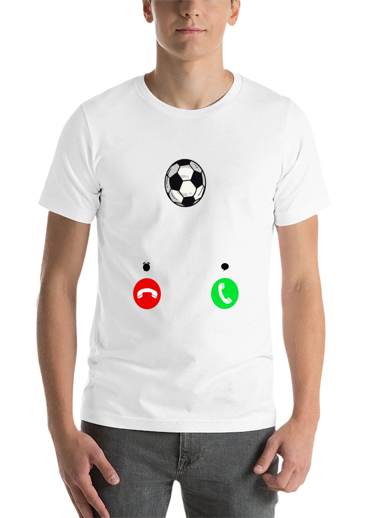 Black Soccer Call T-Shirt - Black Graphic Tee for Sport Fans view 14