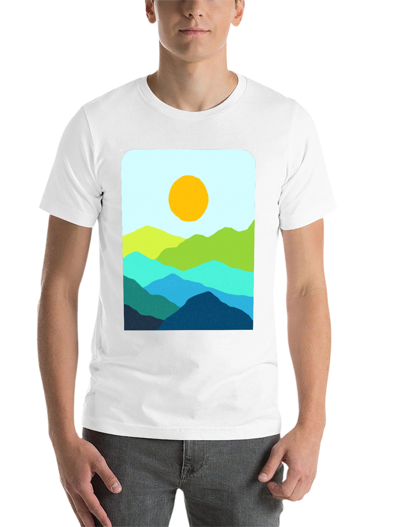 Black Mountainscape Graphic T-Shirt - Stylish Nature Design view 14