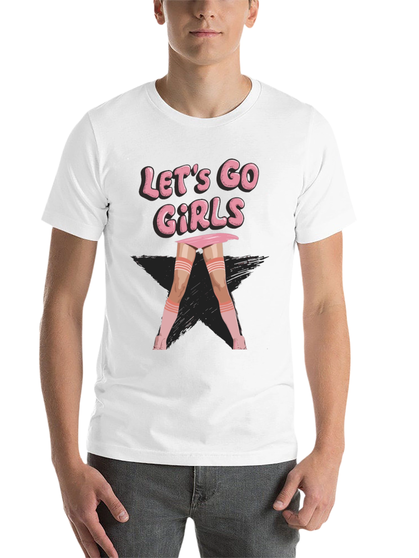 Black Let's Go Girls Black Graphic Tee view 14