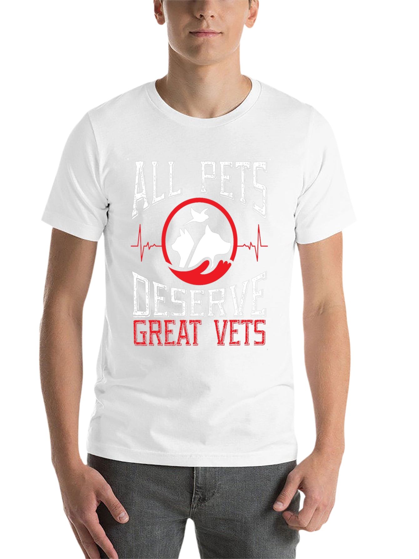 Black All Pets Deserve Great Vets T-Shirt view 14