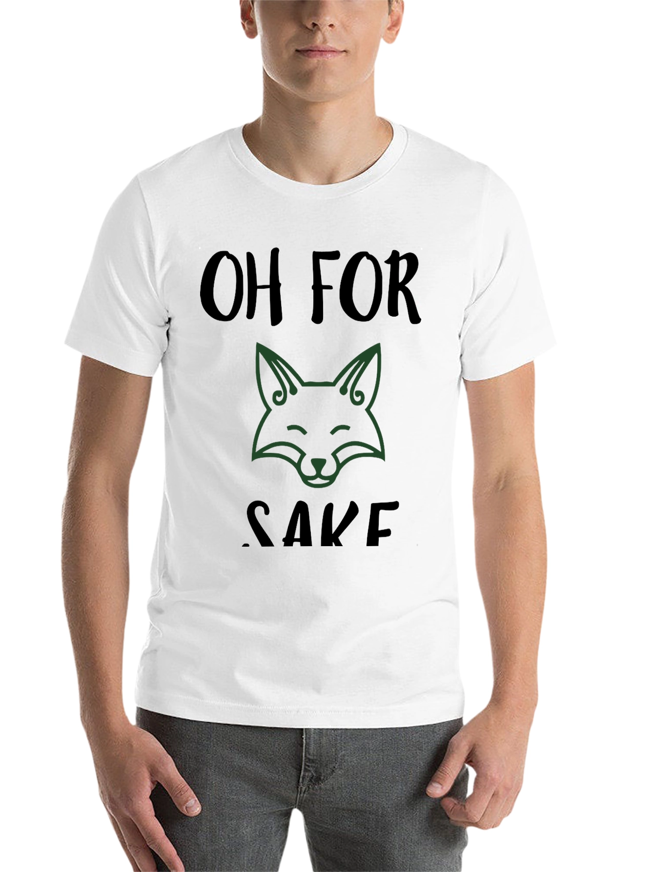 Black Oh For Fox Sake Graphic Tee - Humor T-Shirt view 14