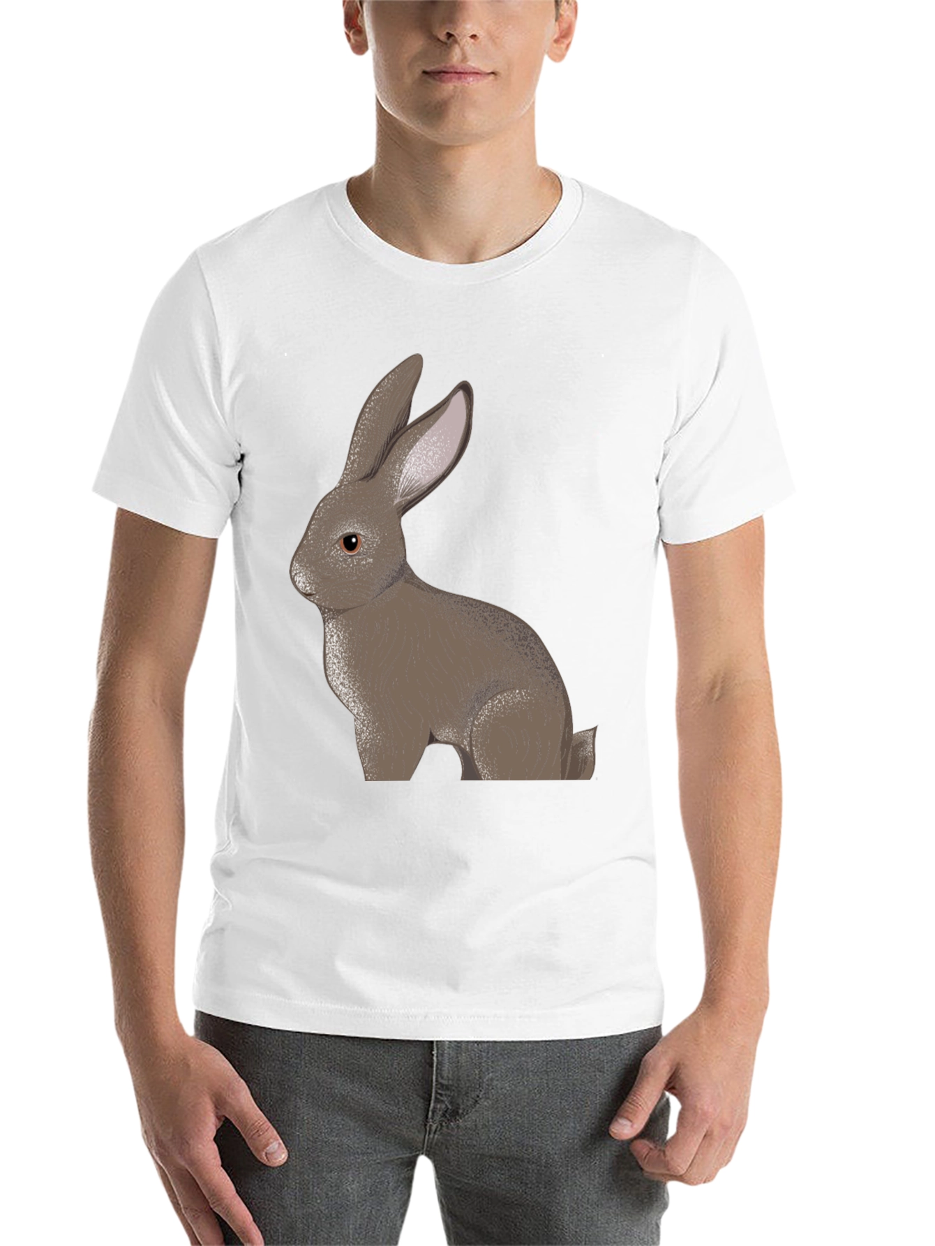 Black Bunny Rabbit Graphic Tee - Soft Cotton Blend view 14