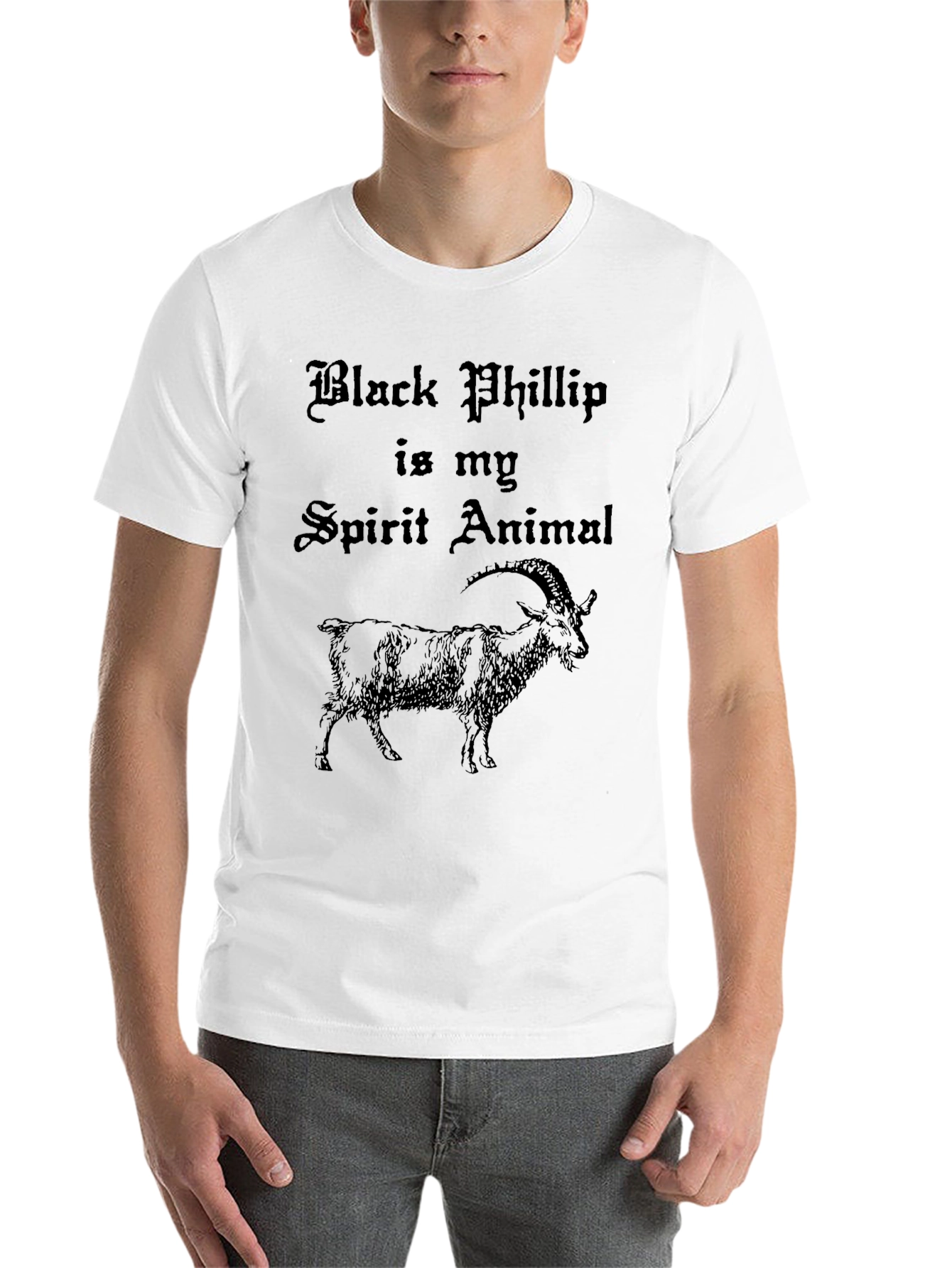 Black Black Phillip Spirit Animal Graphic T-Shirt view 14
