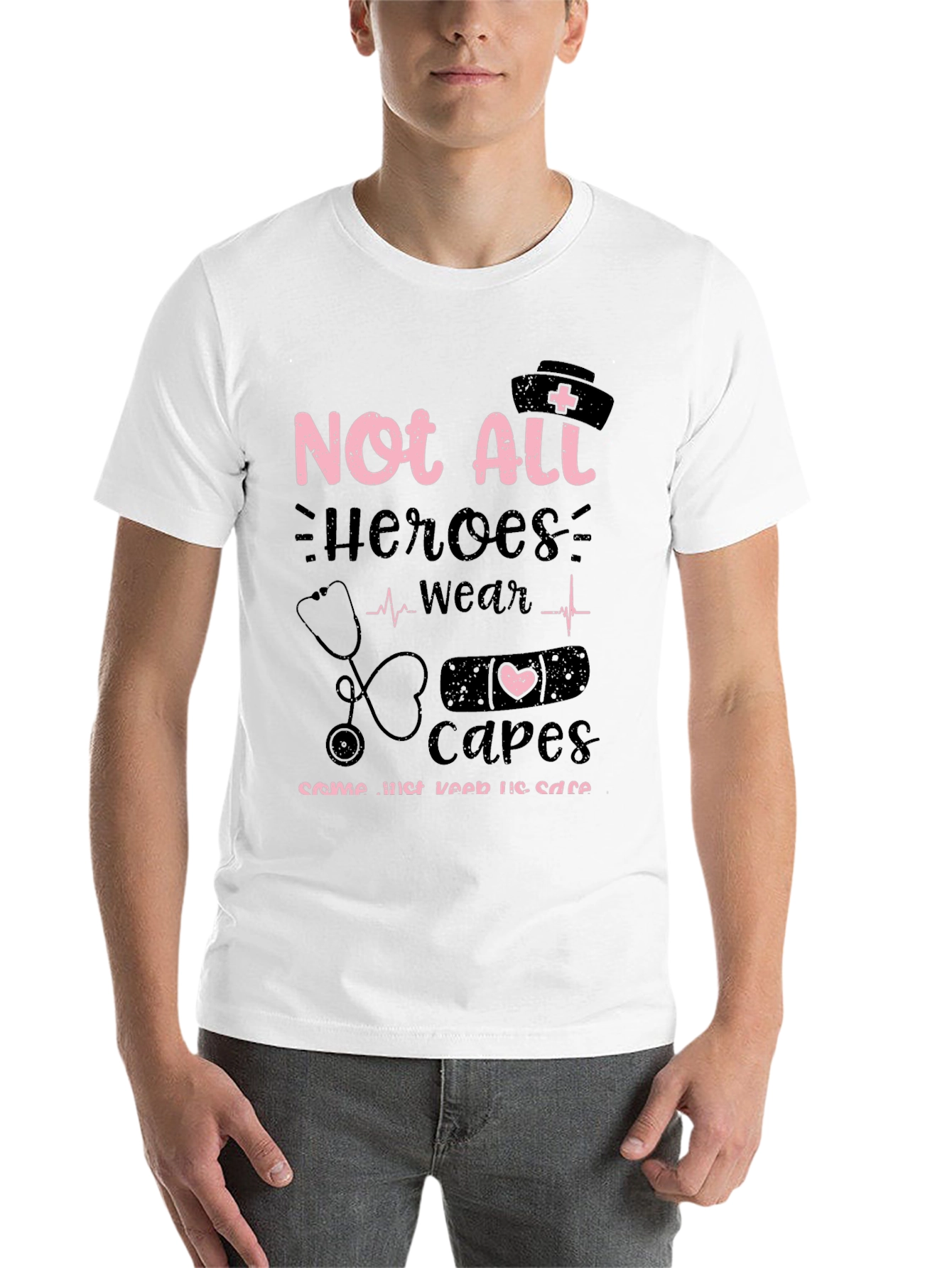 Black Nurse Hero T-Shirt - Not All Heroes Wear Capes view 14