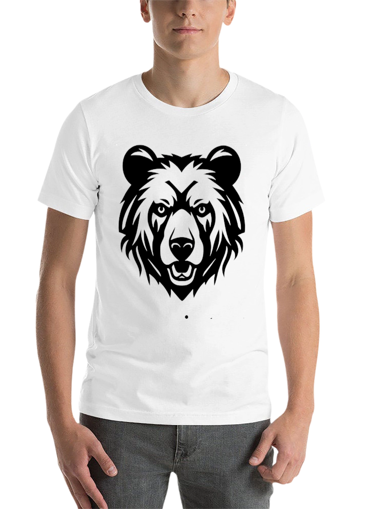 Black Black Bear Graphic T-Shirt - Men's Casual Tee view 14