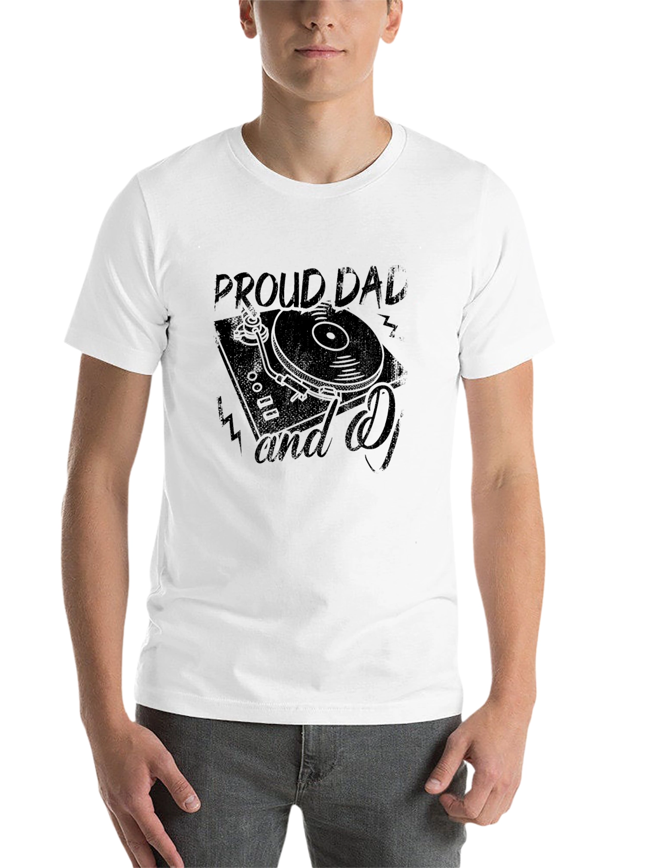 Black Proud Dad and DJ Black T-Shirt view 14