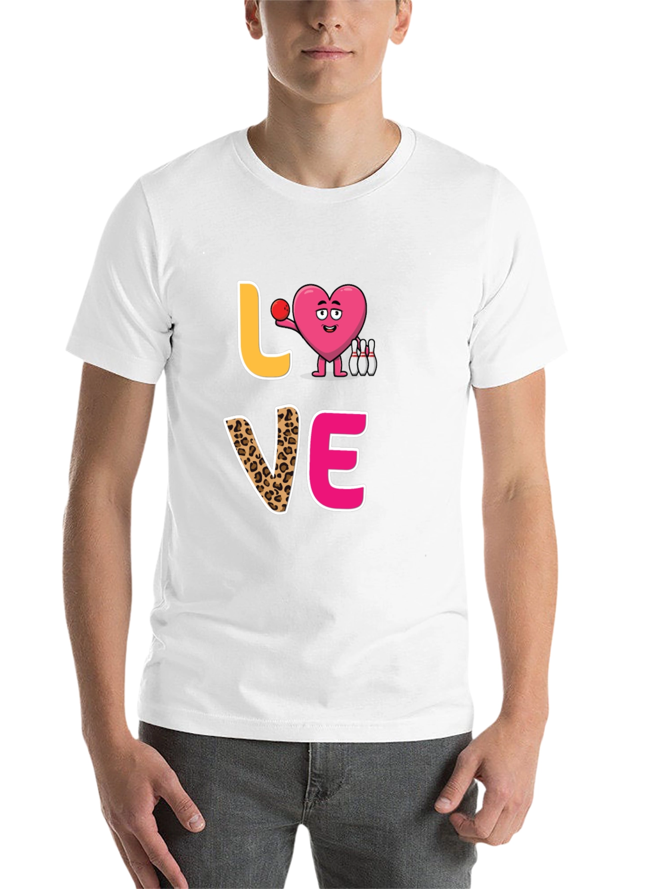 Black Love Bowling Graphic T-Shirt view 14
