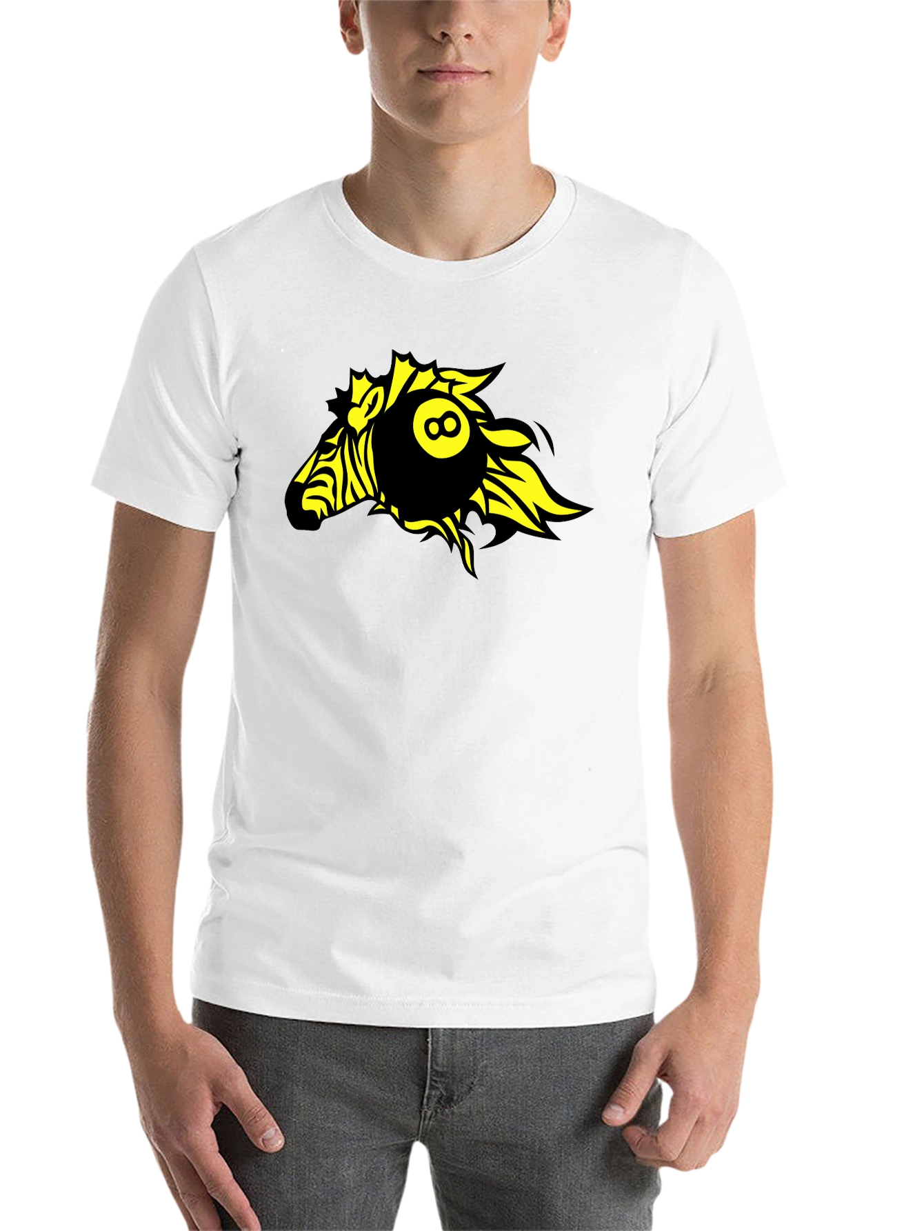 Black Zebra 8-Ball Graphic T-Shirt - Bold Design view 14