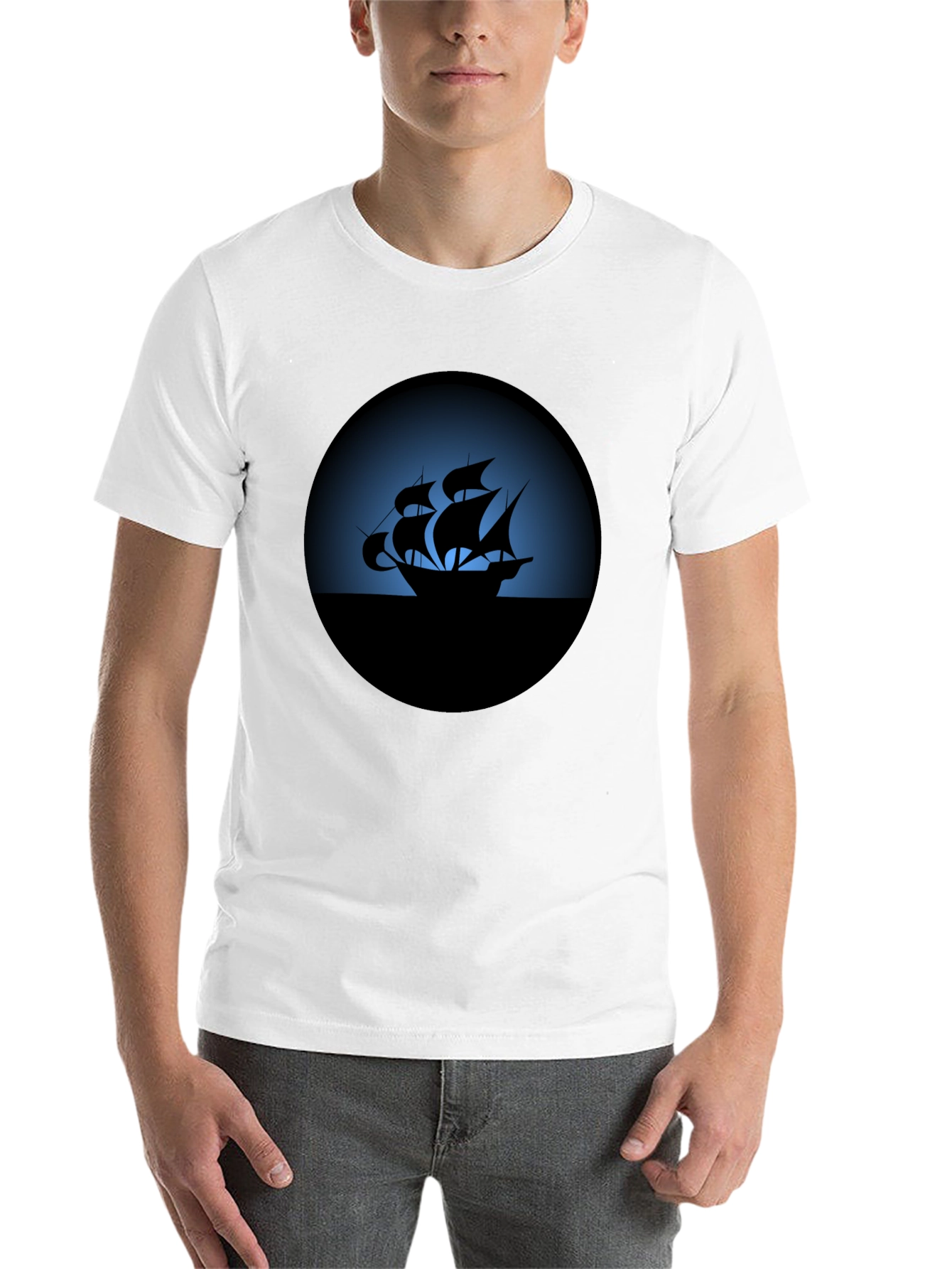 Black Nautical Silhouette Tee - Black view 14