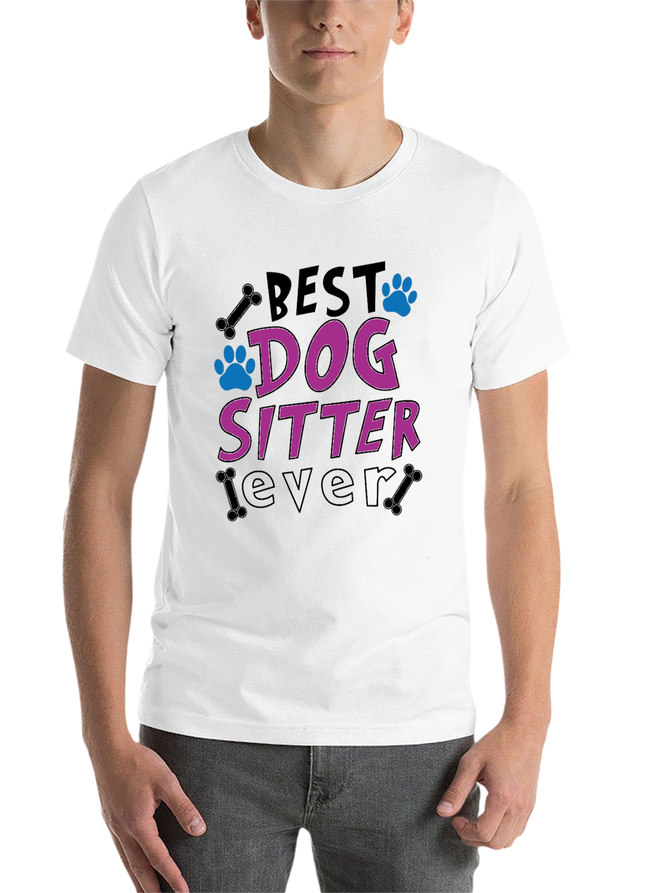 Black Best Dog Sitter Ever T-Shirt view 14