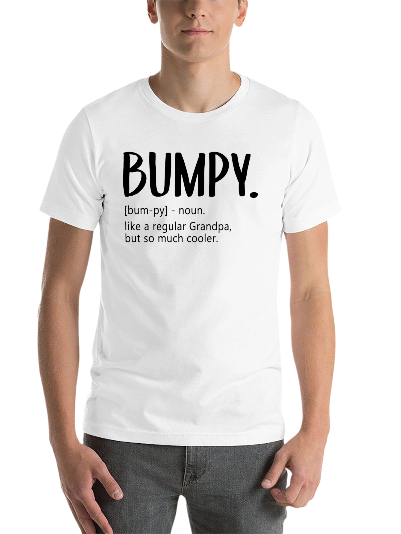 Black Bumpy Grandpa Definition T-Shirt view 14