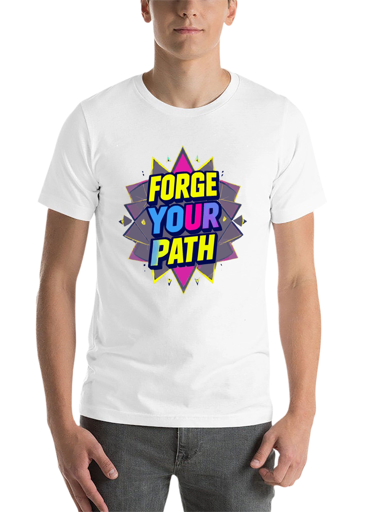 Black Forge Your Path Black Graphic T-Shirt view 14
