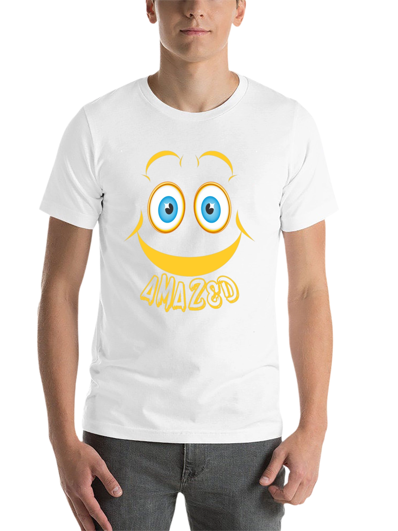 Black Amazed Graphic Tee - Expressive Emoji Design view 14