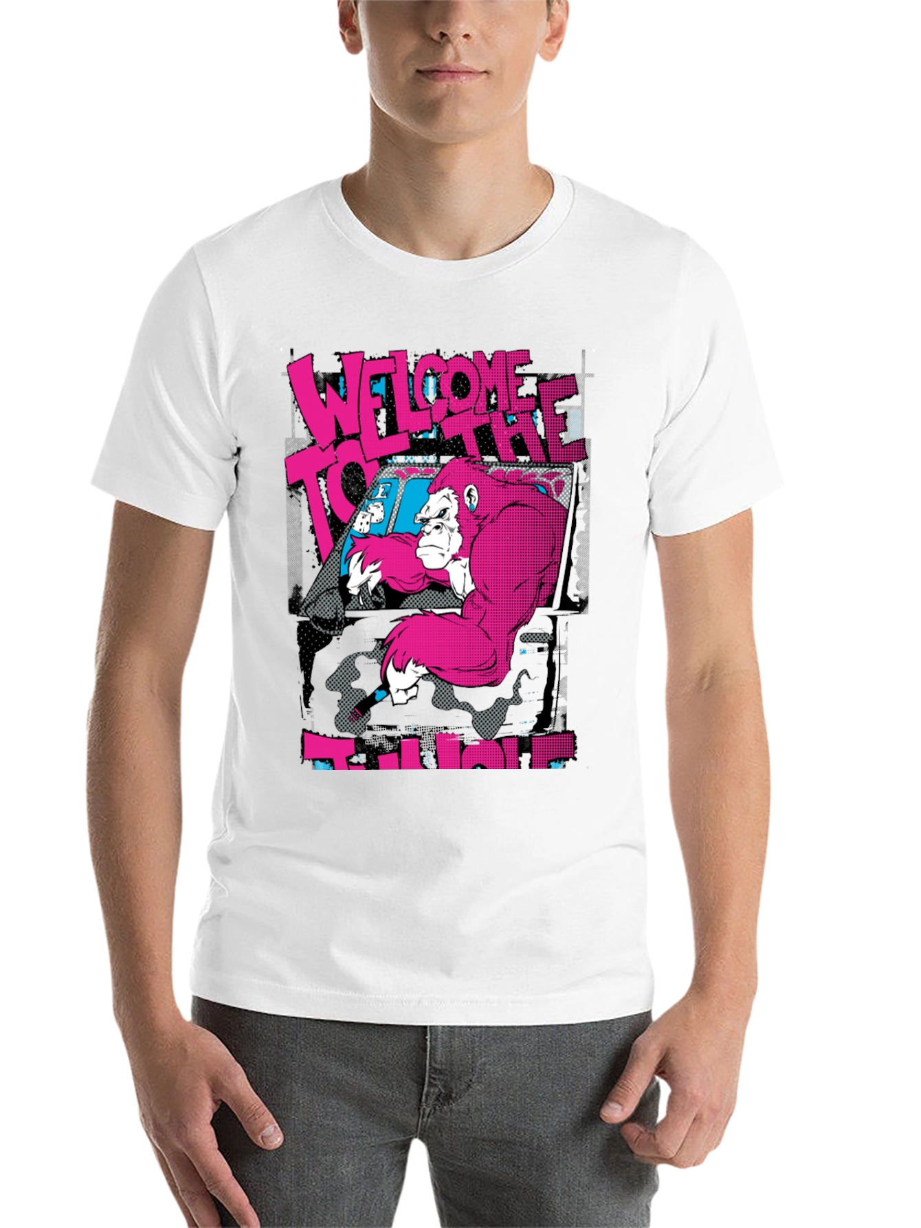 Black Welcome to the Jungle Gorilla Graphic T-Shirt view 14