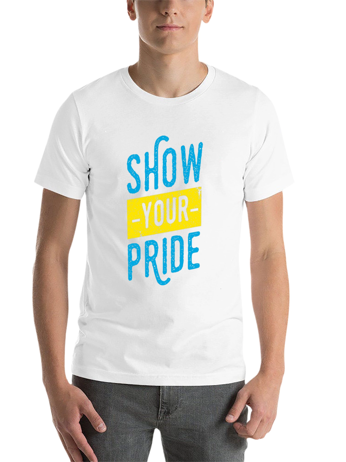 Black Show Your Pride Graphic T-Shirt - Black Cotton Blend view 14