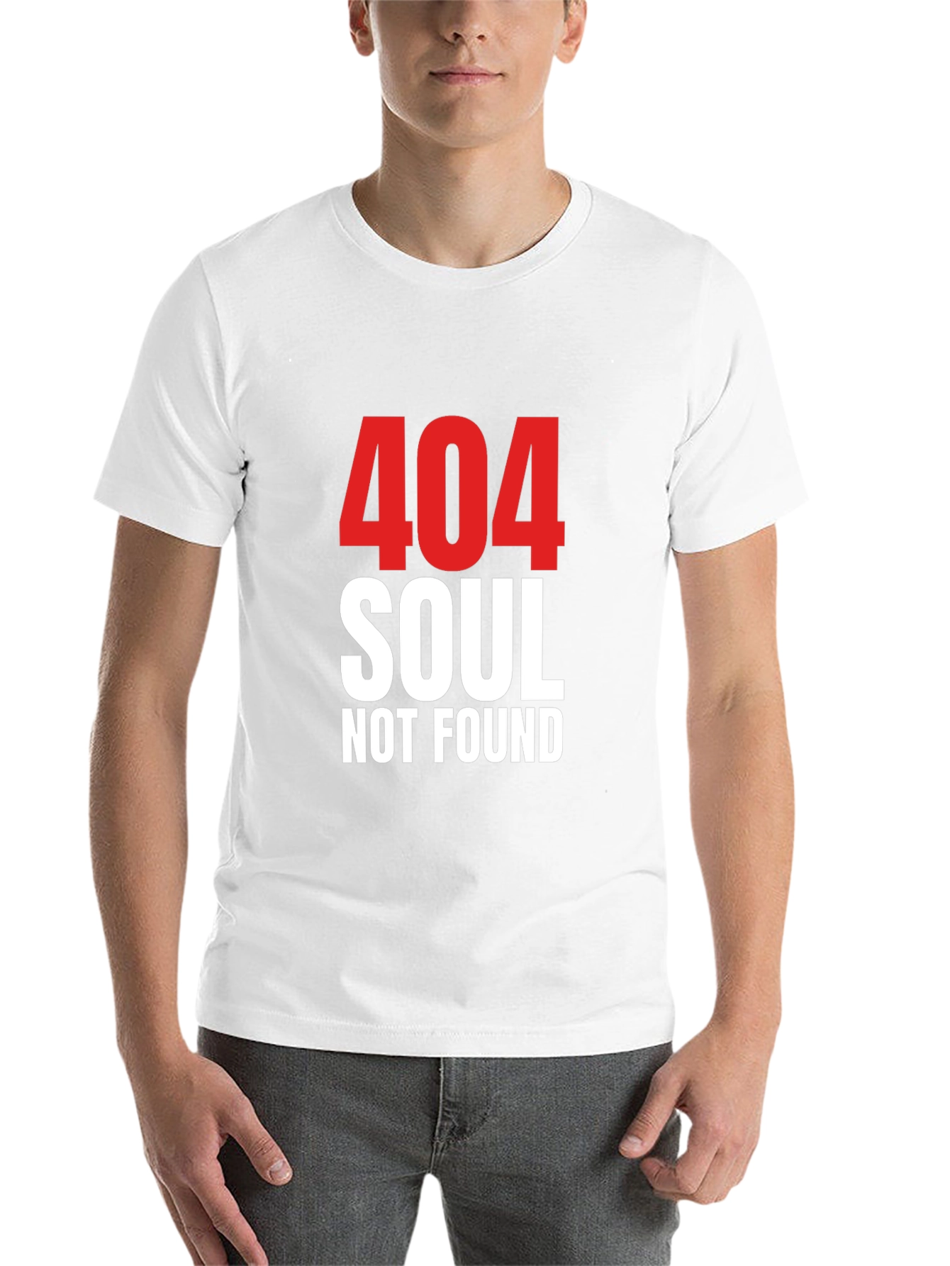 Black 404 Soul Not Found Graphic Tee - Black Cotton Blend Shirt view 14