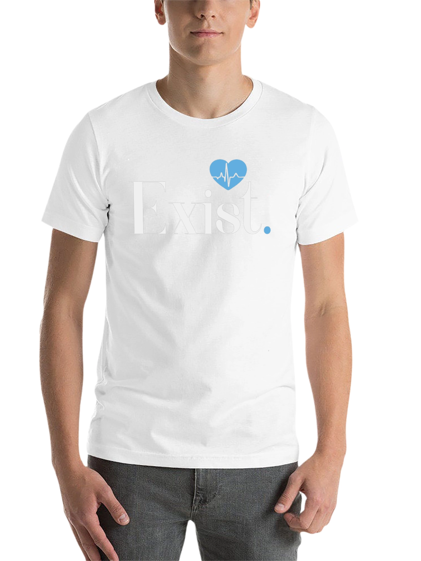 Black Exist Heartbeat Graphic Tee - Stylish Comfort view 14