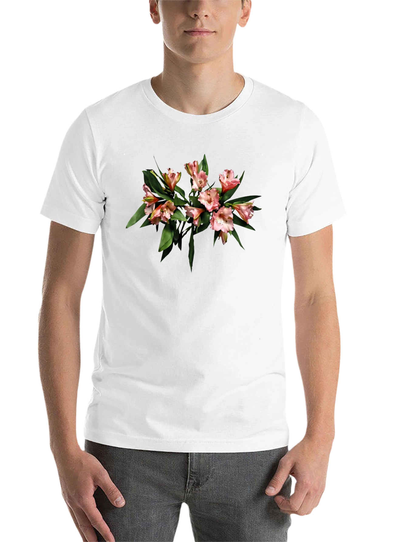 Black Floral Print Black T-Shirt - Casual Style view 14