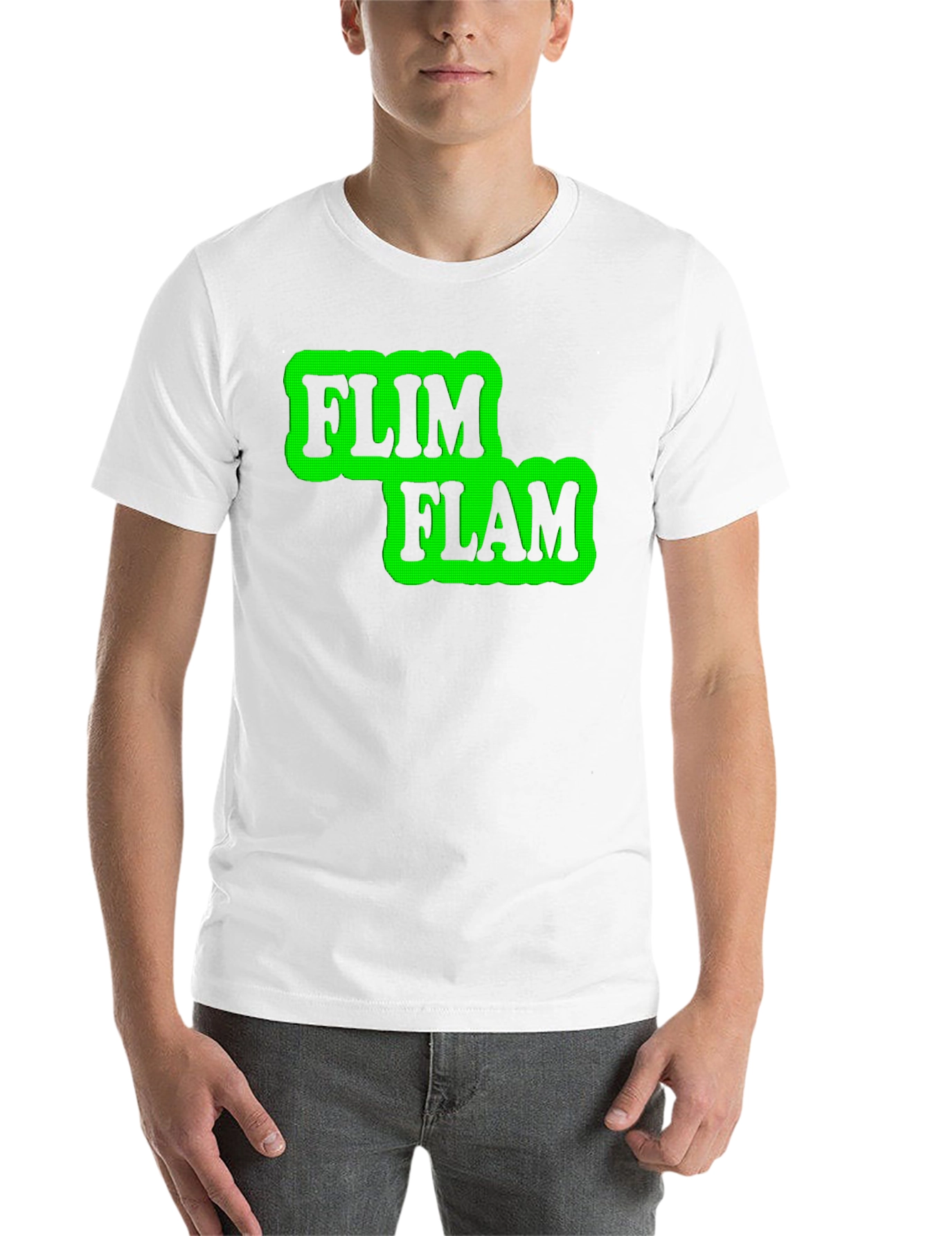Black Flim Flam Graphic T-Shirt - Novelty Design Tee view 14