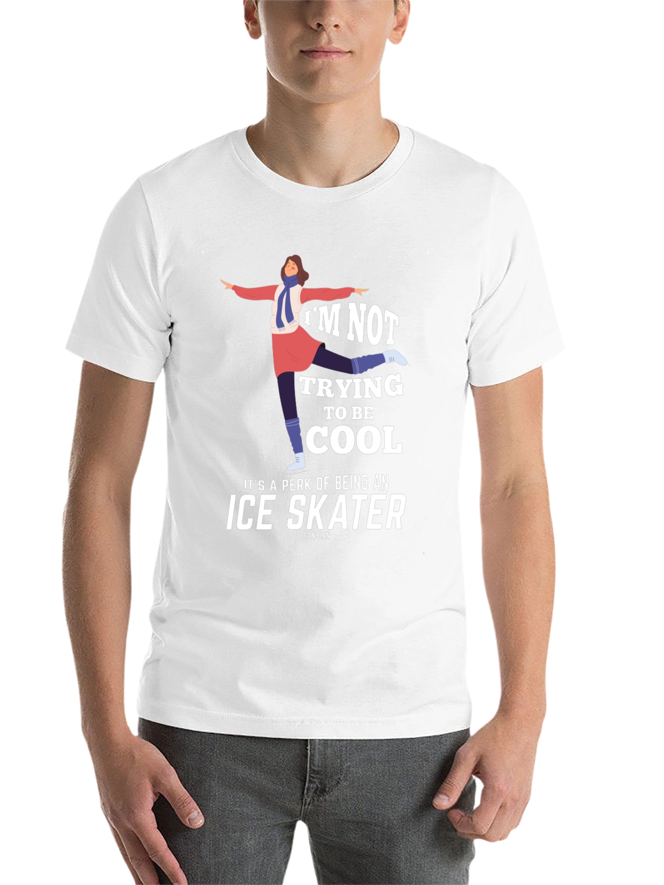 Black Cool Ice Skater Graphic Tee Shirt view 14