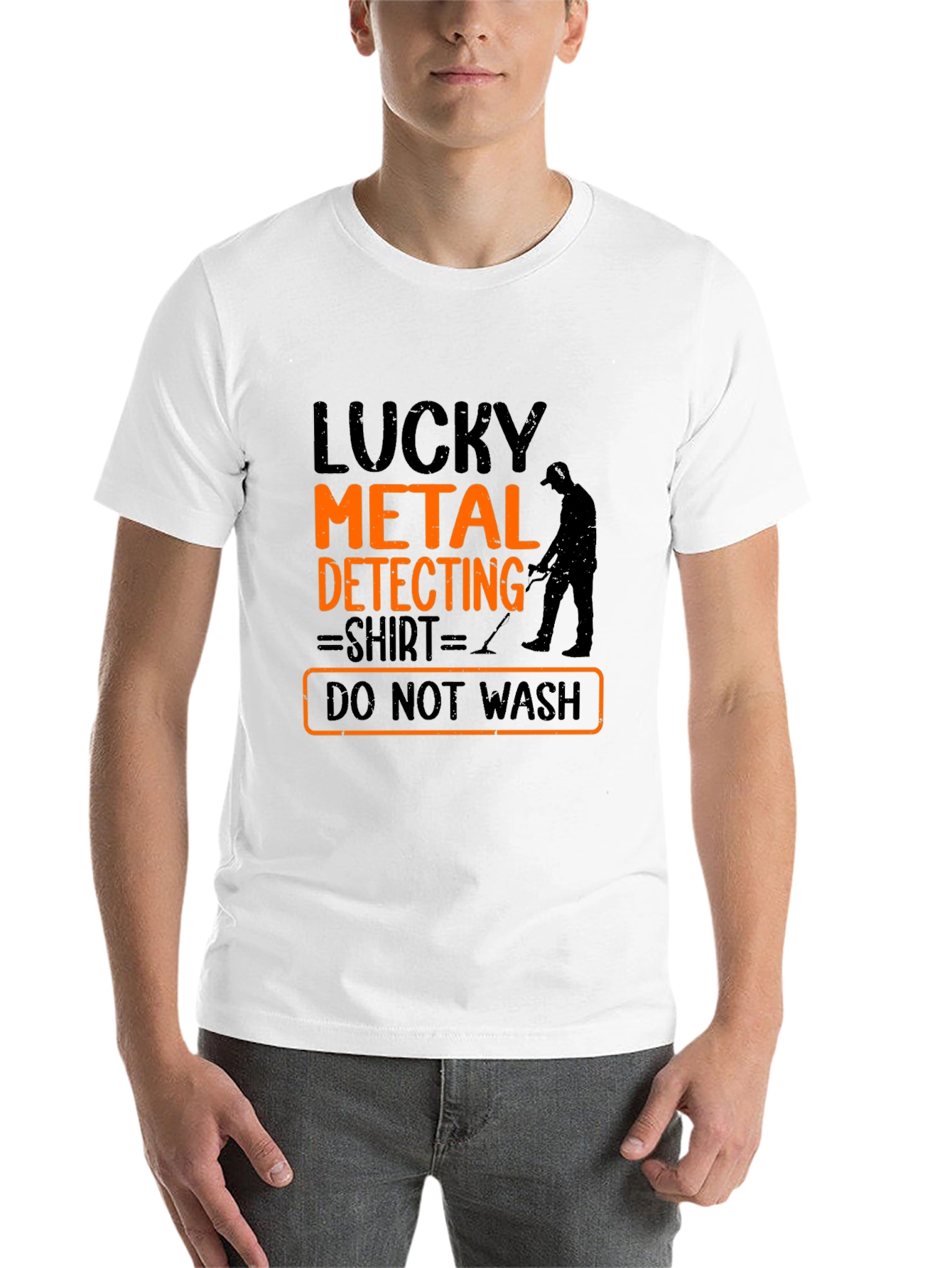 Black Lucky Metal Detecting Shirt - Novelty Hobby T-Shirt view 14