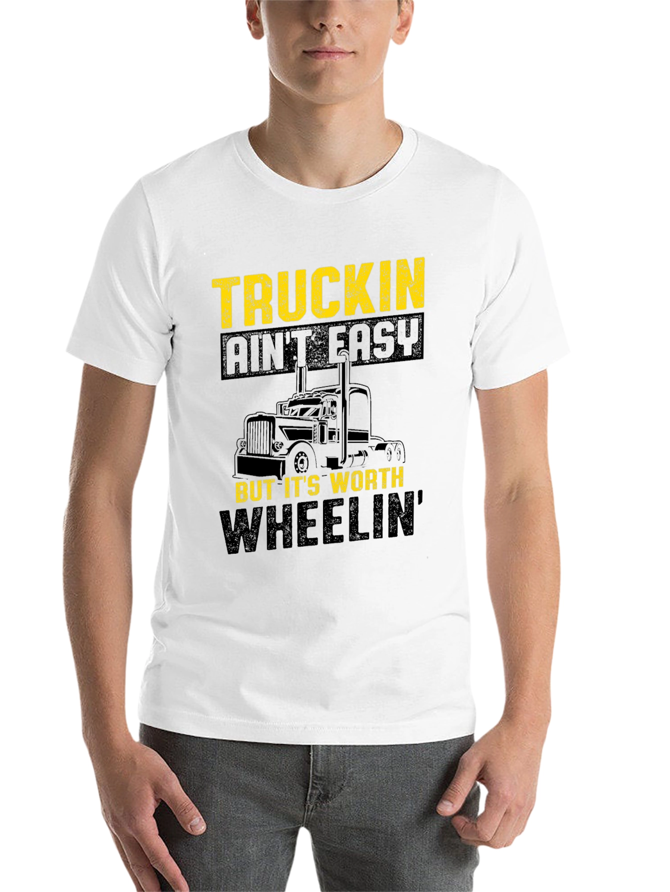 Black Truckin' Ain't Easy T-Shirt view 14