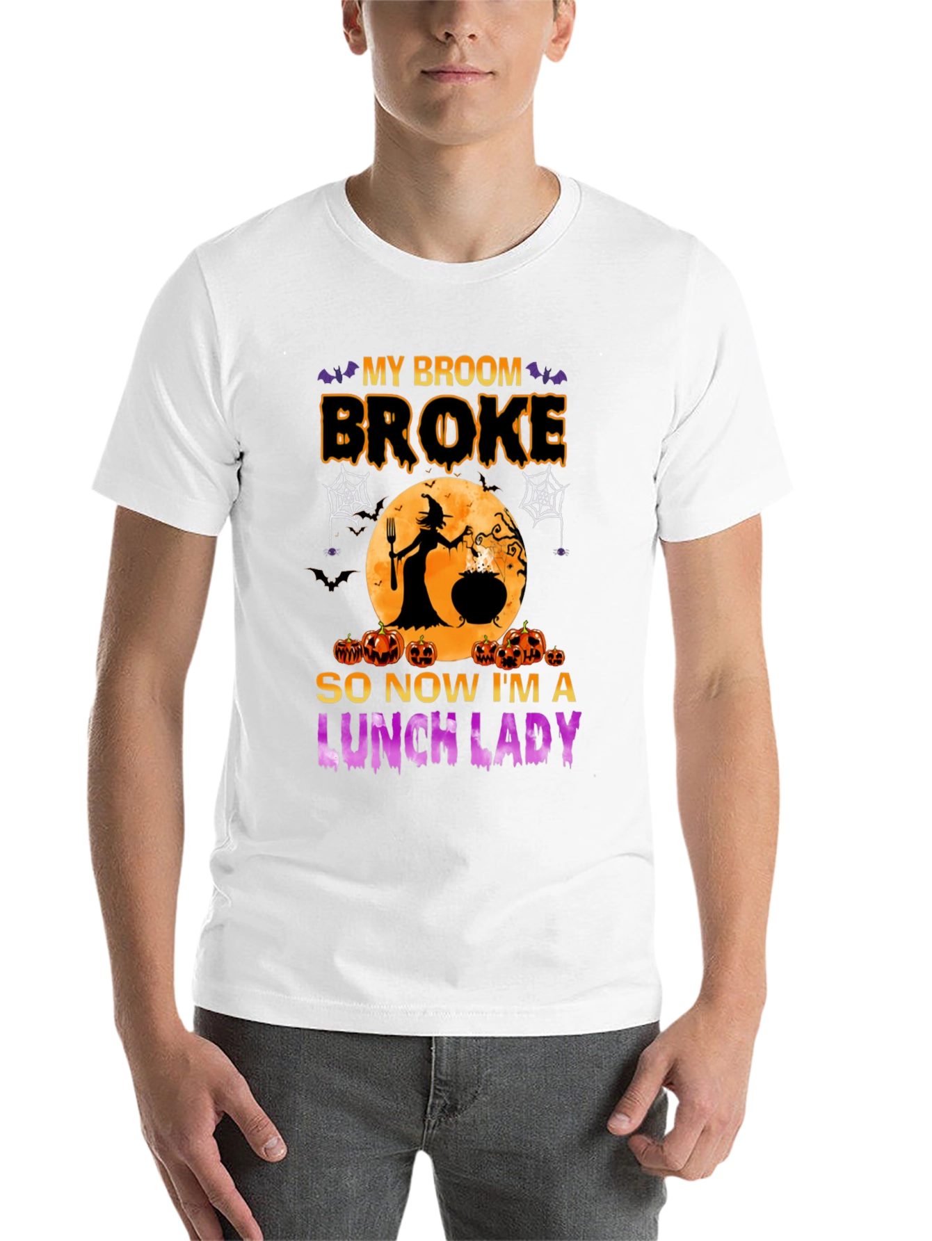 Black Halloween Lunch Lady Graphic Tee view 14