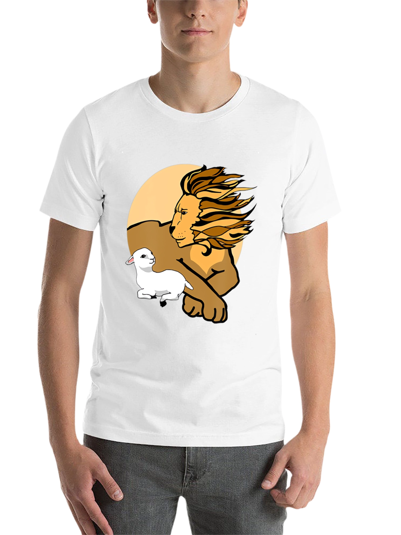 Black Lion and Lamb Graphic Tee - Unisex Comfort view 14