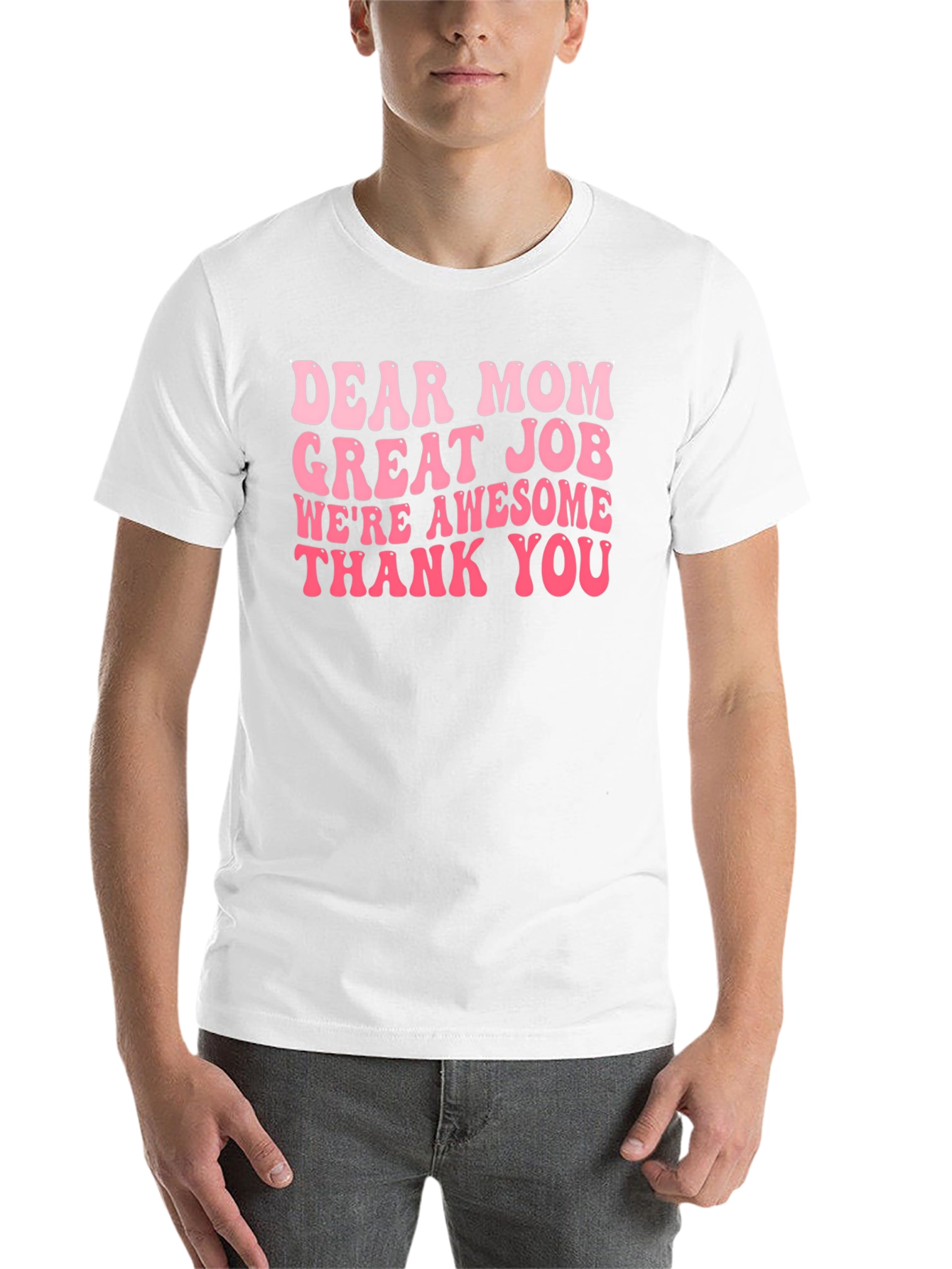 Black Dear Mom Graphic Tee - Black Cotton T-Shirt view 14