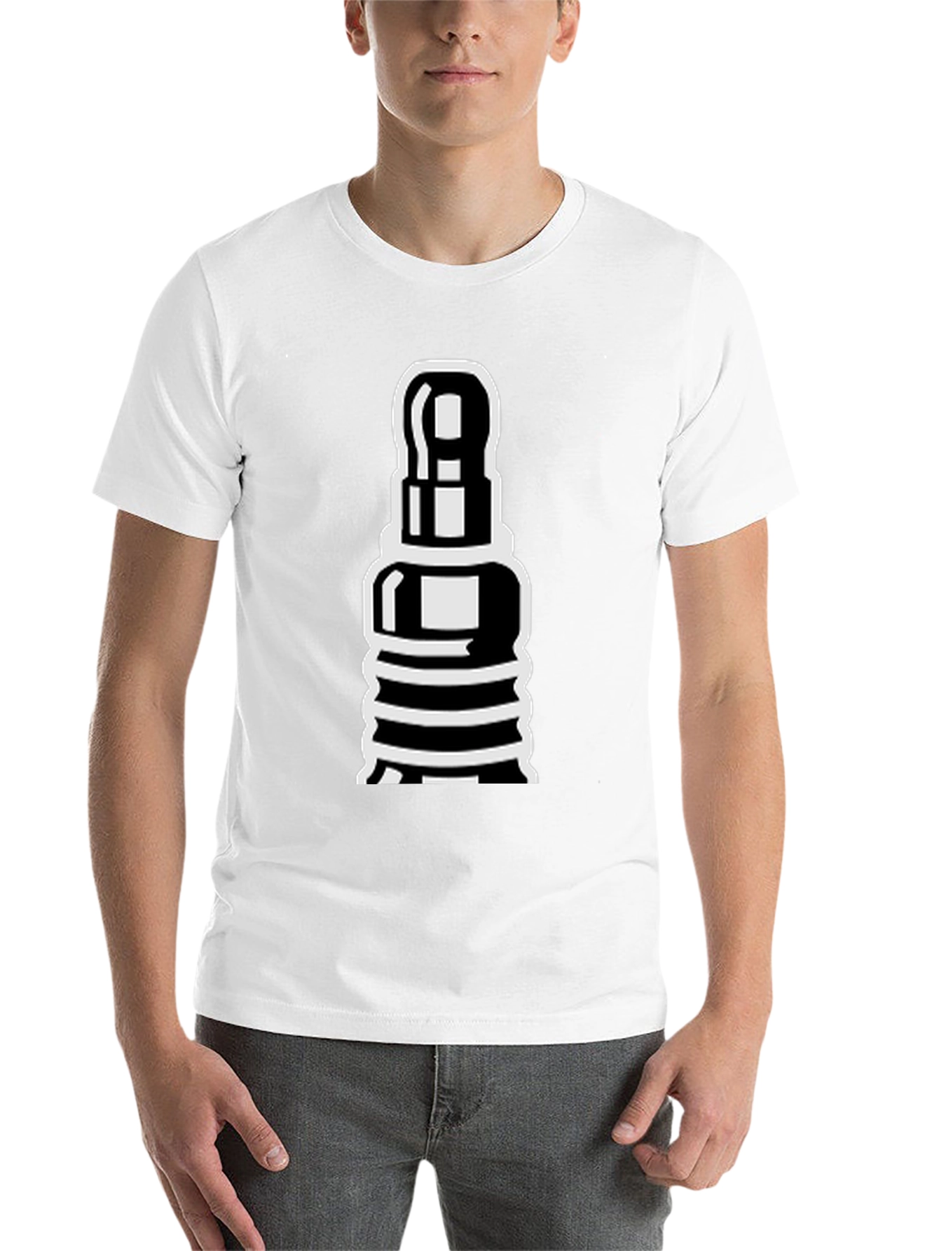 Black Chess Piece Graphic Tee - Black Cotton T-Shirt view 14
