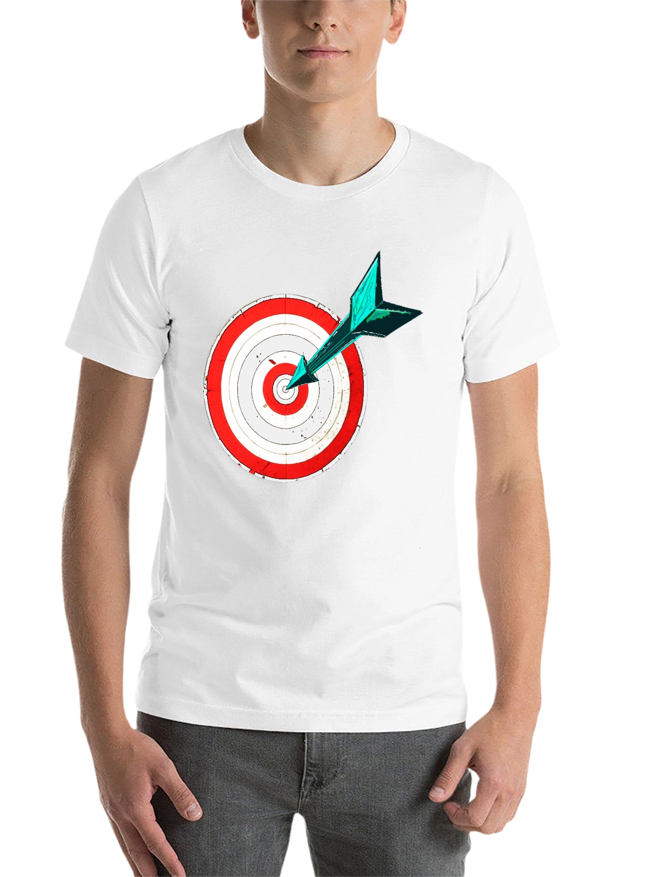 Black Target Practice Tee - Bullseye Arrow Design view 14