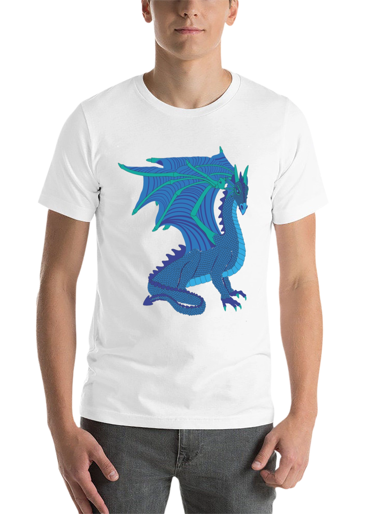 Black Dragon Graphic Tee - Fantasy Creature T-Shirt view 14