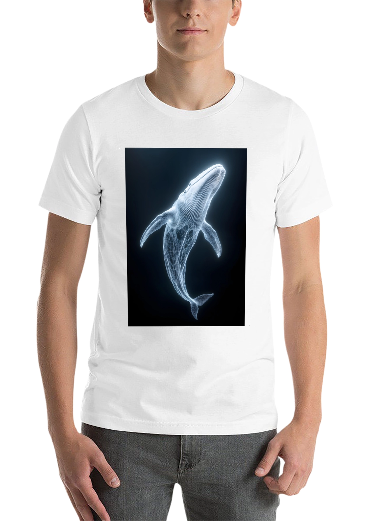 Black Whale Graphic Print Black T-Shirt view 14