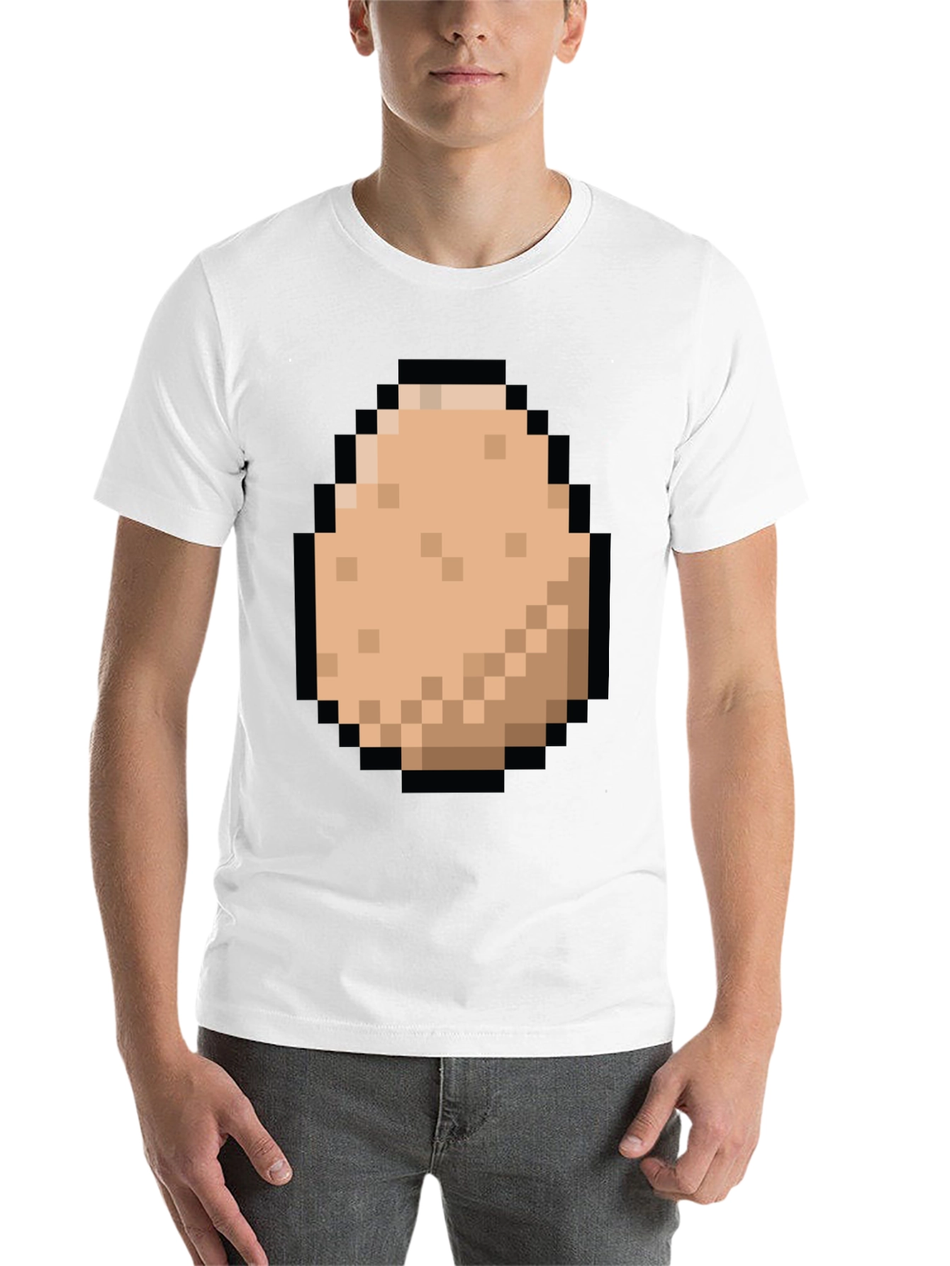 Black Pixel Potato T-Shirt - Gamer Style! view 14