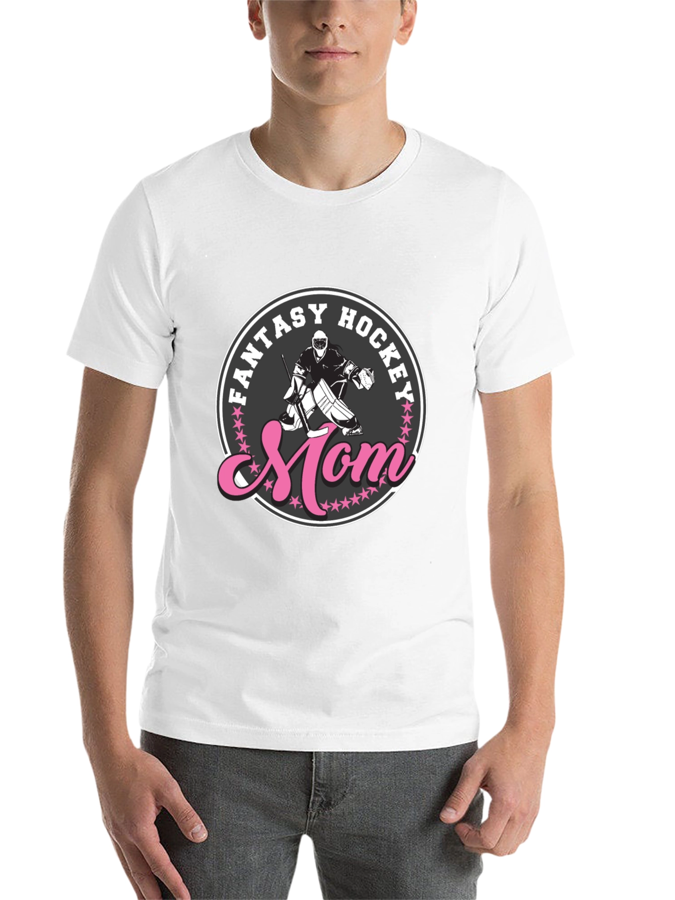 Black Fantasy Hockey Mom T-Shirt view 14