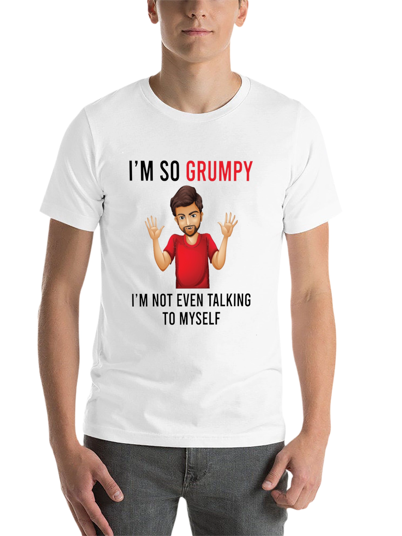 Black I'm So Grumpy Graphic Tee - Black view 14