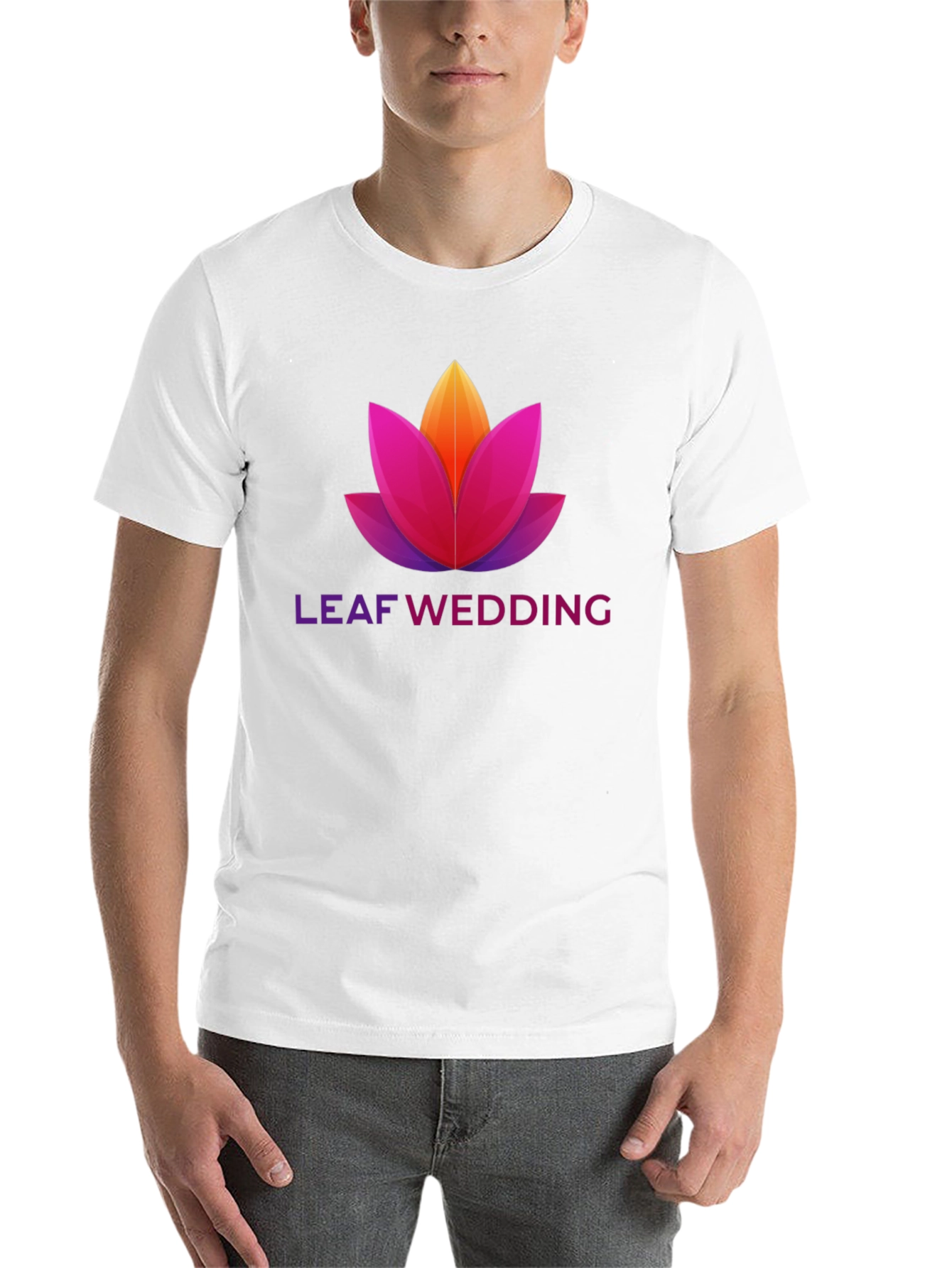 Black Leaf Wedding Graphic T-Shirt view 14