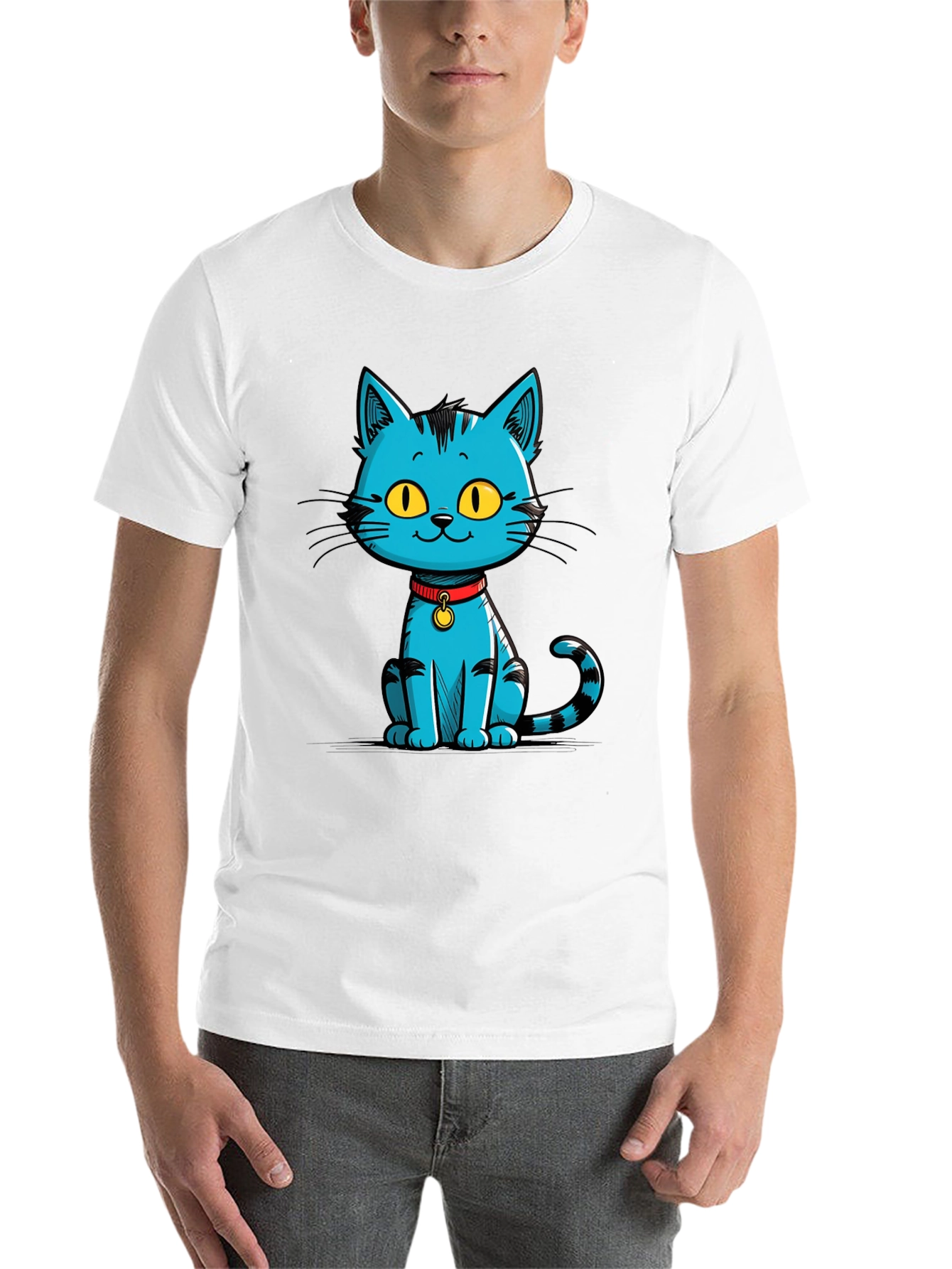 Black Cool Cat Graphic T-Shirt view 14
