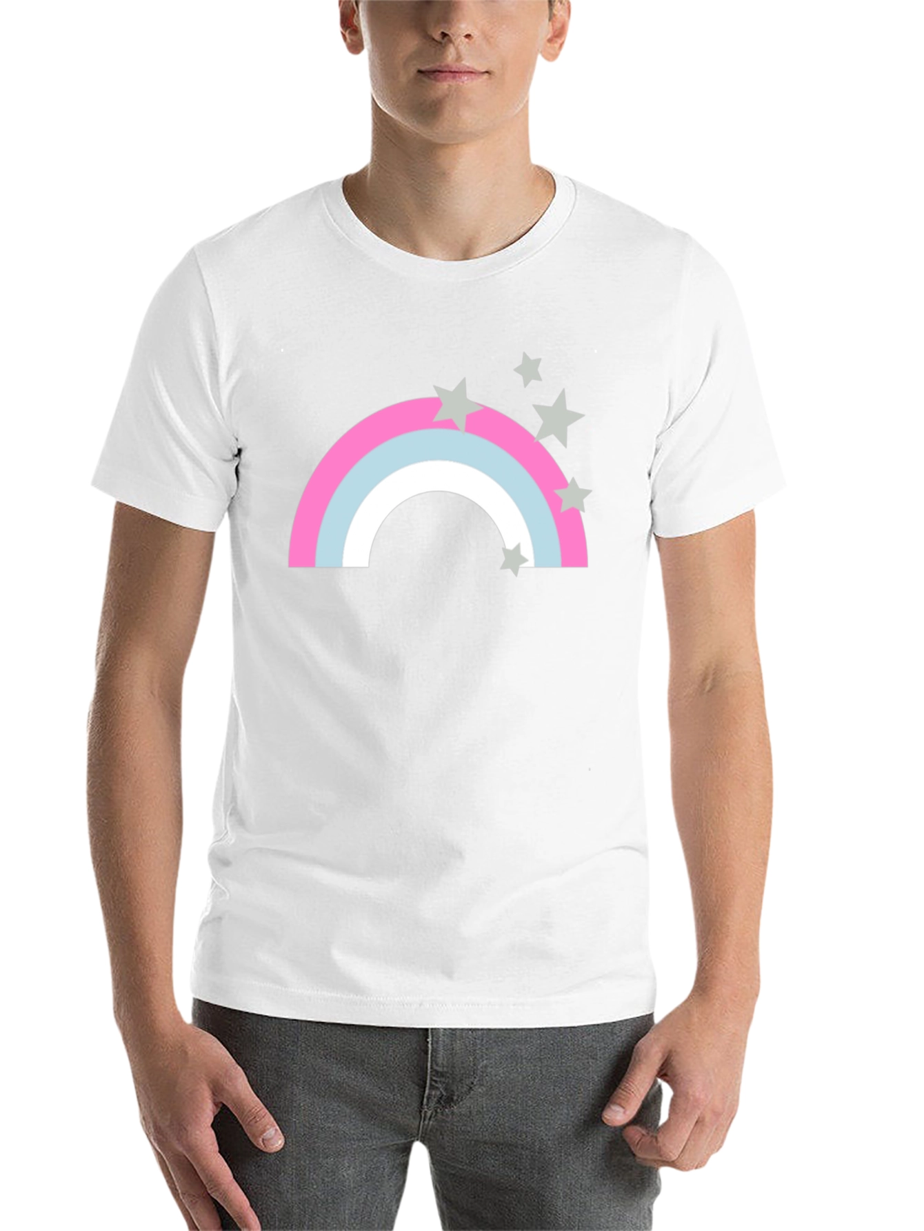 Black Rainbow & Star Graphic Black T-Shirt view 14