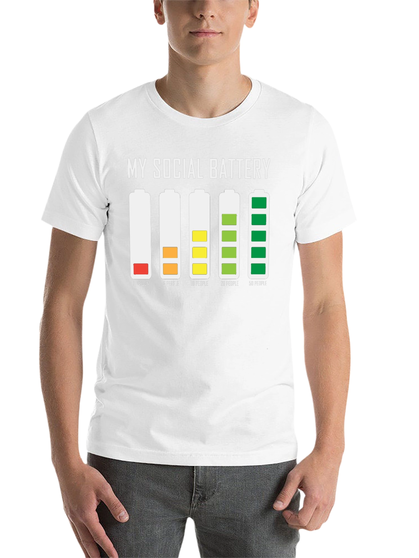 Black Social Battery Graphic T-Shirt view 14