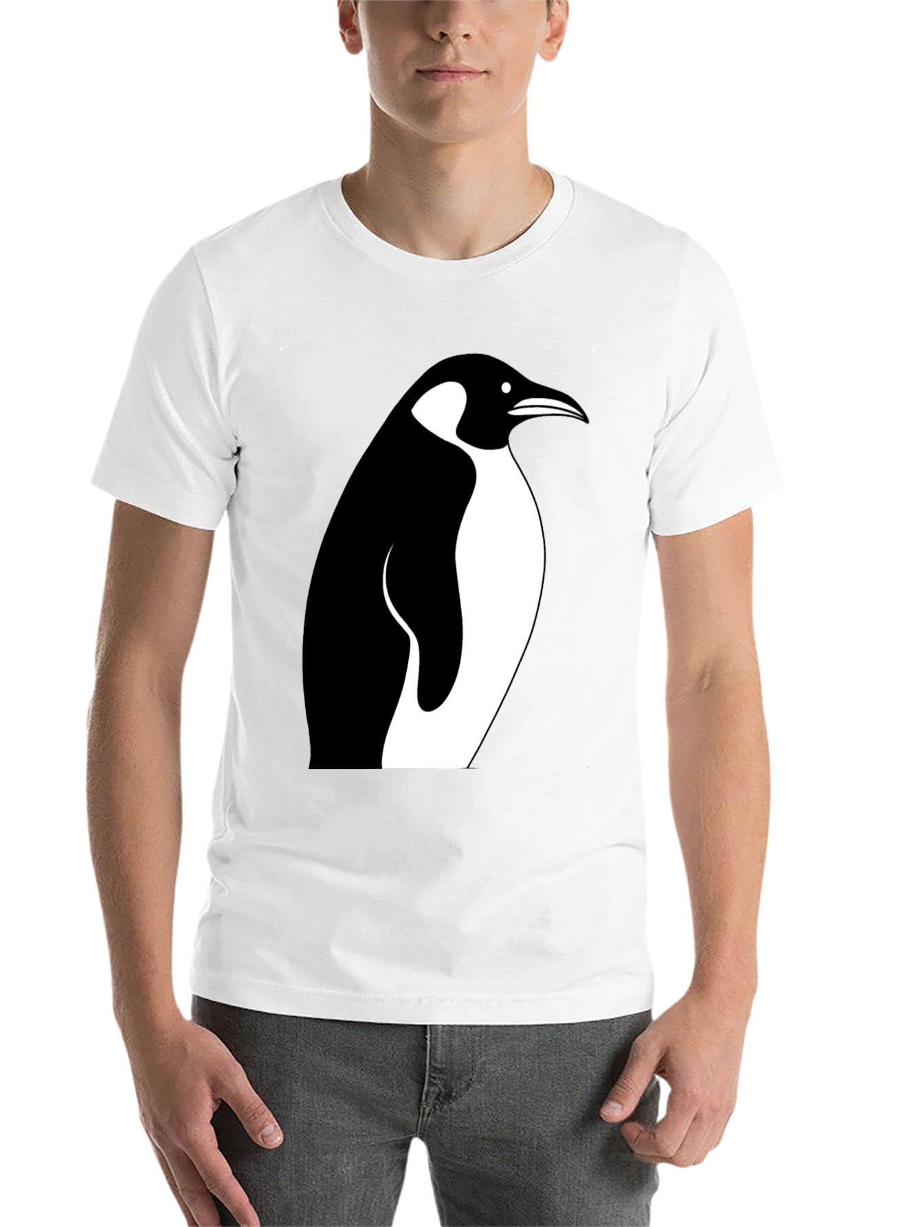 Black Penguin Graphic Tee - Stylish Black Cotton T-Shirt view 14