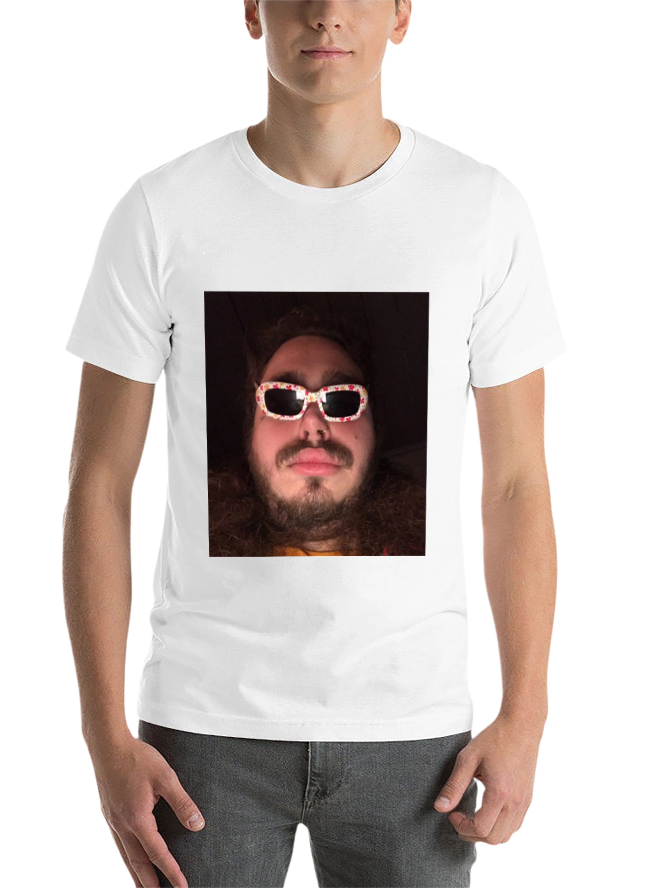 Black Novelty Graphic Tee - Man with Sunglasses view 14