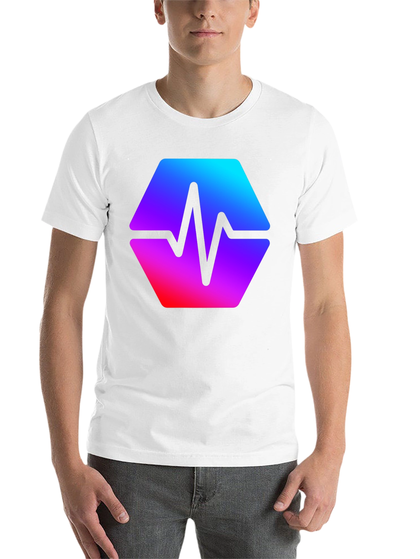 Black Hex Pulse Graphic T-Shirt - Modern Style view 14