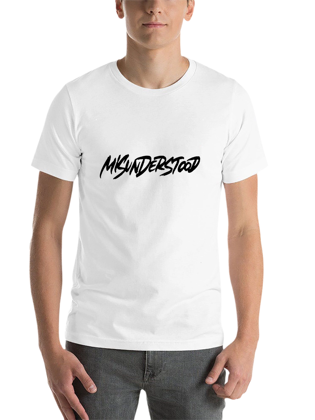 Black Misunderstood Graphic Tee - Black view 14