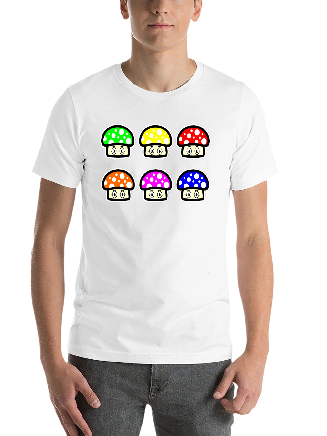 Black Mushroom T-Shirt - Fun Colorful Design view 14