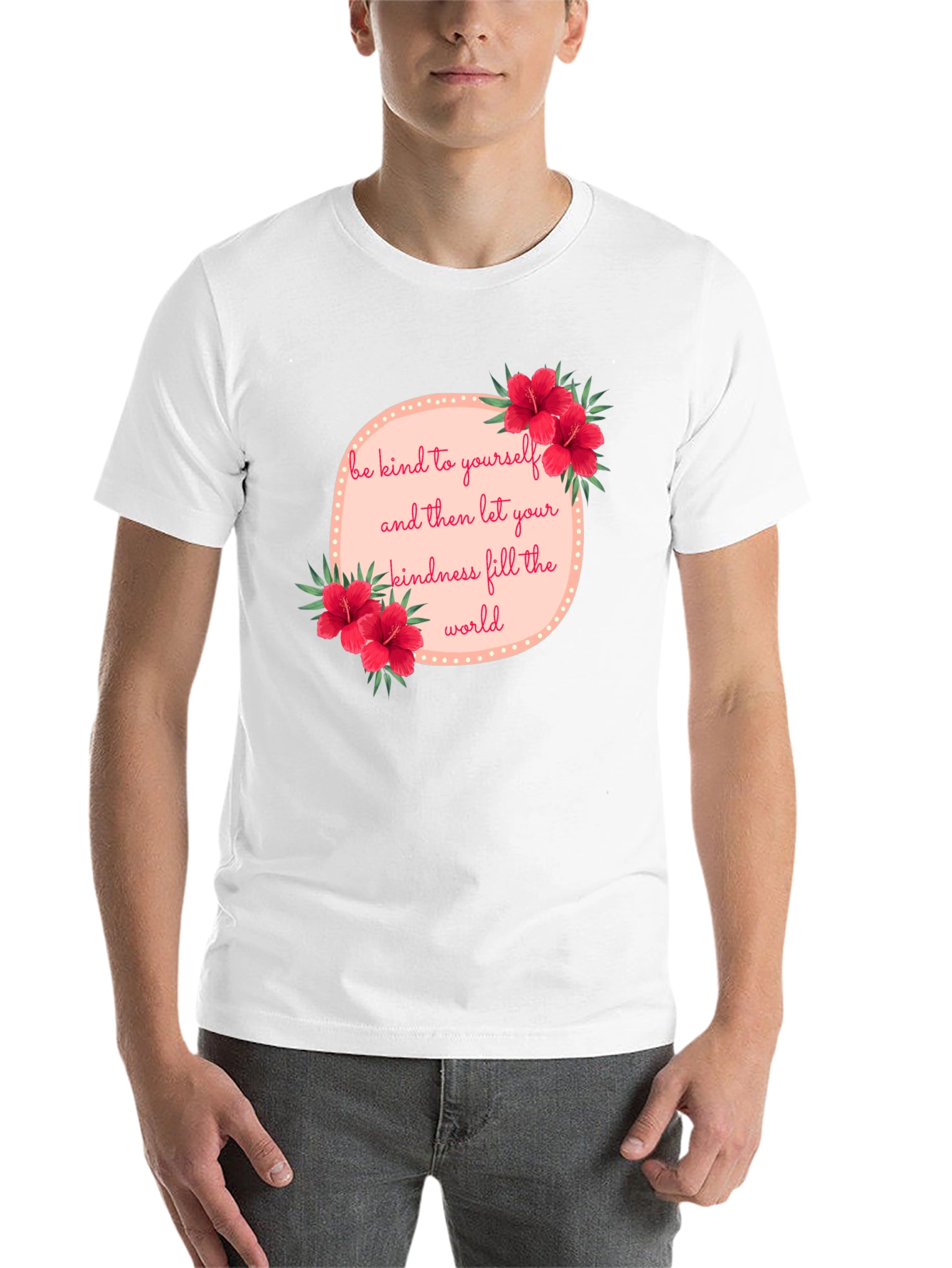 Black Kindness Floral Graphic Tee - Black view 14