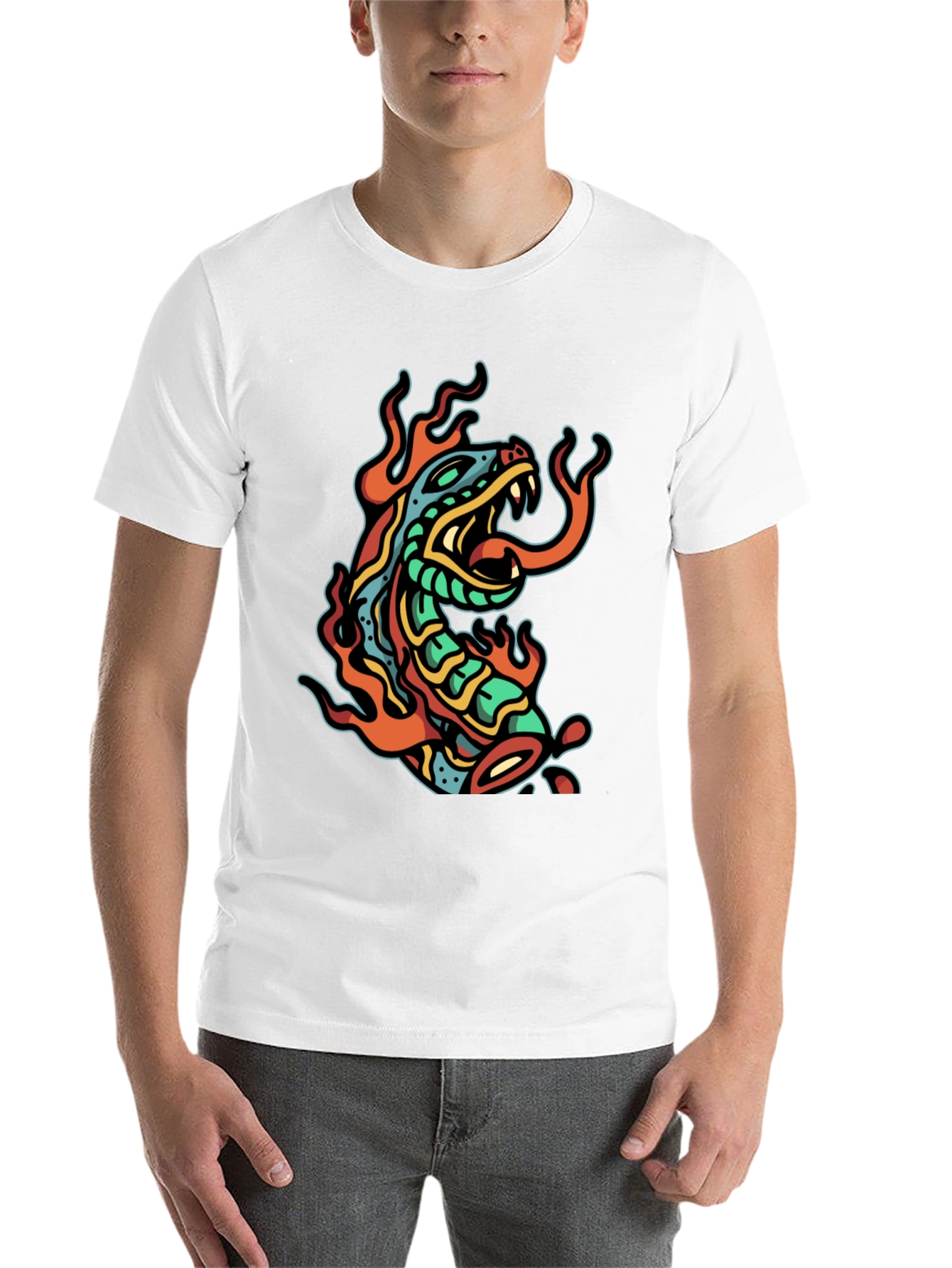 Black Snake Fire Graphic Tee view 14