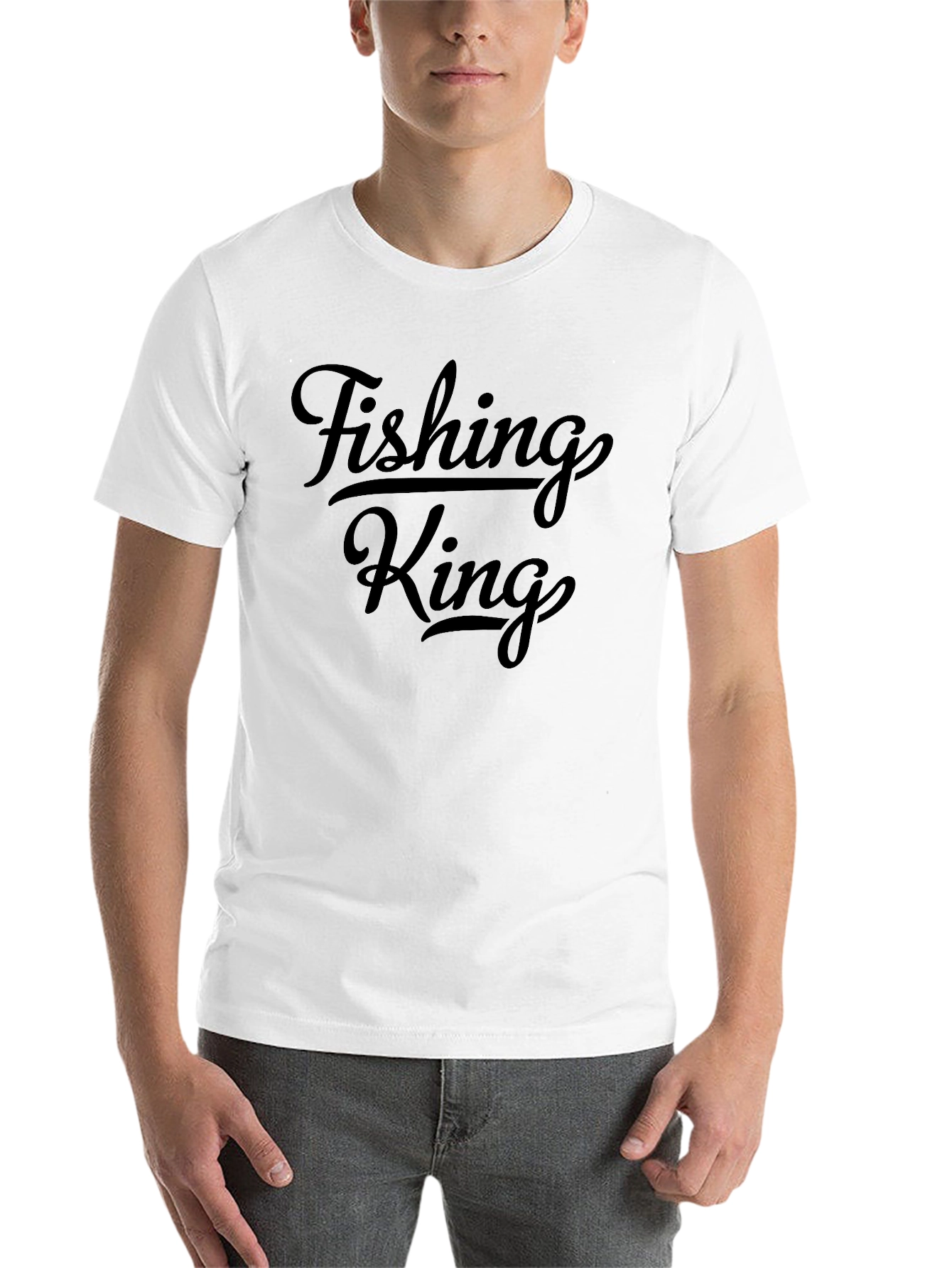 Black Fishing King Graphic Tee - Men's Black T-Shirt view 14