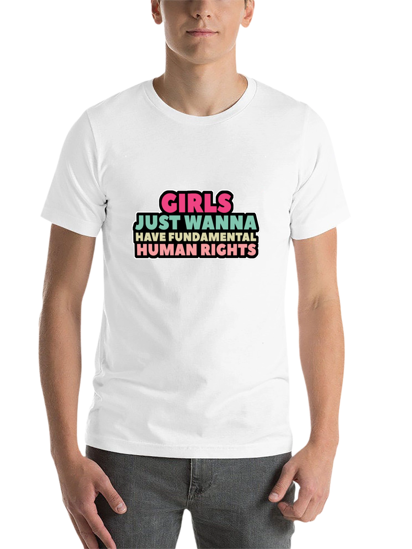 Black Girls Just Wanna Have Fundamental Human Rights T-Shirt view 14